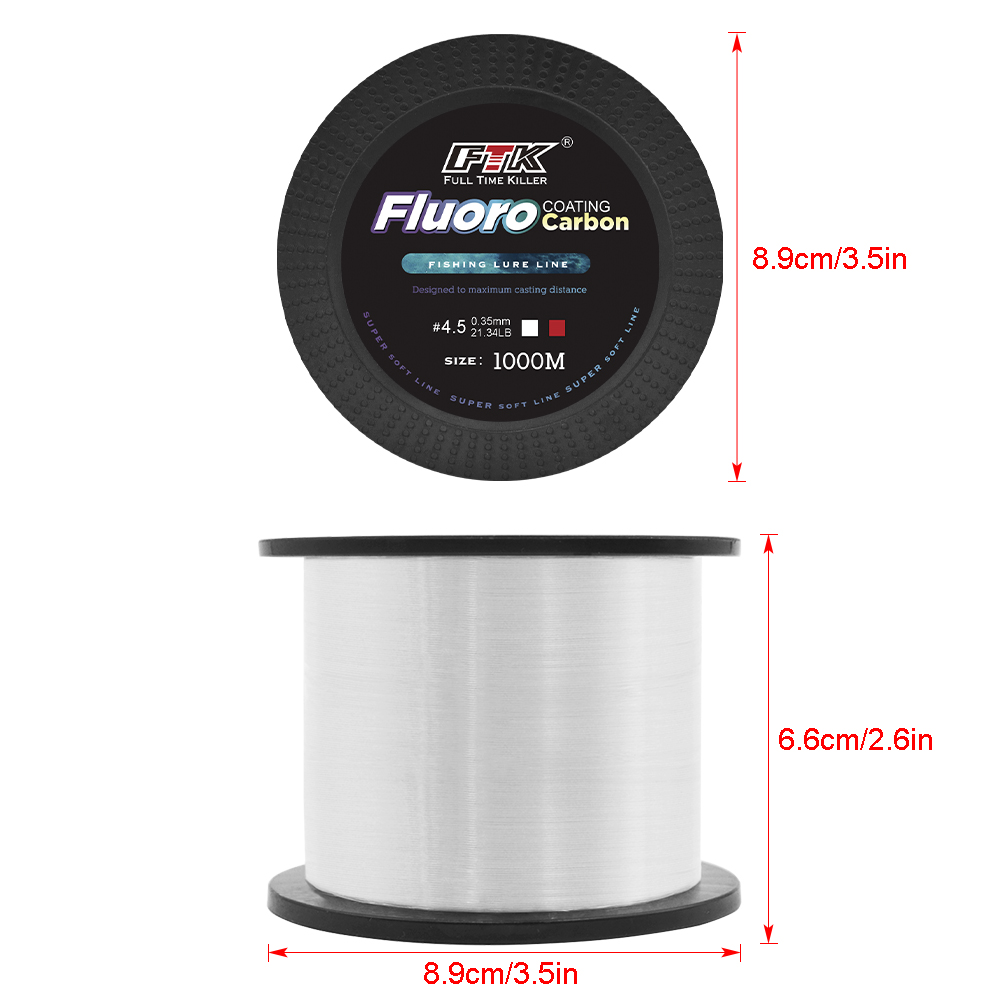 FTK 1000M Nylon Fishing Line S - Fluorocarbon Line ulasan dan harga